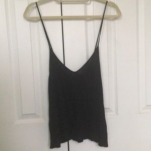 Spaghetti strap black tank